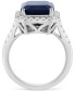 ფოტო #3 პროდუქტის EFFY® Sapphire (7-1/8 ct. t.w.) & Diamond (1/2 ct. t.w.) Halo Ring in 14k White Gold