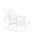 4 Piece Set Classic Folding Adirondack Chair With Footrest Ottoman