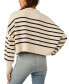 ფოტო #2 პროდუქტის Women's Striped Easy Street Cropped Sweater