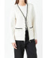 Фото #1 товара Women's Pearl Trim Knit Cardigan