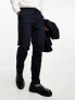 Only & Sons slim fit linen mix suit trousers in navy