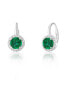 Silver earrings with green zircons SVLE0986XH2Z300