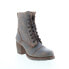 Фото #2 товара Bed Stu Judgement F385001 Womens Gray Leather Lace Up Casual Dress Boots 6.5