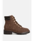 Фото #2 товара Women's shirly soft leather lace-up boots