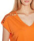 Фото #4 товара Women's Shoulder Detail Dolman Knit Top