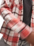 Topman 90's oversized flannel check shirt in multi