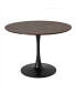 Фото #2 товара 42.13" Modern Round Dining Table, Four Patchwork Tabletops With Brown Oak