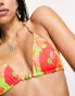 ASOS DESIGN triangle bikini top in bright retro floral print Цветочный принт, 42 - фото #4