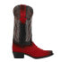 Фото #1 товара Ferrini Roughrider Embroidery Snip Toe Cowboy Womens Black, Red Casual Boots 84