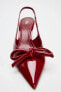 PATENT BOW HEEL SHOES