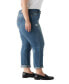 ფოტო #3 პროდუქტის Plus Size Mid Rise Roll-Cuff Boyfriend Jeans