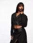 Фото #1 товара ASOS DESIGN tux cropped blazer in black