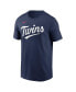 Фото #2 товара Men's Navy Minnesota Twins Fuse Wordmark T-shirt