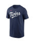 ფოტო #2 პროდუქტის Men's Navy Minnesota Twins Fuse Wordmark T-shirt