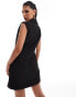 River Island sleeveless blazer dress in black