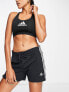 Фото #1 товара adidas Training Essential 3 Stripe slim shorts in black