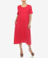 ფოტო #1 პროდუქტის Women's Short Sleeve Midi Dress