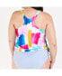 Plus Size Maya Tankini Swim Top With Removable Cups