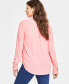 Women's Button-Front Crepe Shirt, Created for Macy's