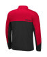 ფოტო #4 პროდუქტის Men's Scarlet, Black Nebraska Huskers Triple Dog Dare Quarter-Zip Jacket