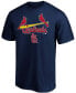 Men's Navy St. Louis Cardinals Team Logo Lockup T-shirt