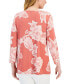 Фото #2 товара Women's 3/4 Sleeve Printed Chain Lace-Up Tunic, Created for Macy's