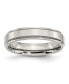 Фото #1 товара Stainless Steel Polished 5mm Ridged Edge Band Ring