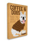 Фото #1 товара Coffee and Dogs Phrase French Bulldog Cafe Pet Art, 30" x 40"