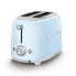 Фото #3 товара SMEG toaster TSF01PBEU (Pastel Blue) - 2 slice(s) - Blue - Steel - Buttons - Level - Rotary - China - 950 W