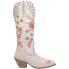 Фото #1 товара Dingo Poppy Floral Snip Toe Cowboy Womens Multi, Off White Casual Boots DI732-1