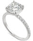 ფოტო #3 პროდუქტის Moissanite Engagement Ring (2-5/8 ct. t.w. DEW) in 14k White Gold