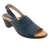 Фото #2 товара Trotters Mavis T2206-400 Womens Blue Narrow Leather Heeled Sandals Shoes 10.5