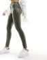 Фото #5 товара JDY high waisted coated skinny trouser in khaki