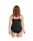 Фото #2 товара Plus Size G-Cup Chlorine Resistant Square Neck Underwire Tankini Swimsuit Top