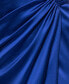 ფოტო #4 პროდუქტის Juniors' Pleated V-Neck Evening Gown