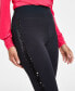 Фото #4 товара Women's Sequin-Trim Pull-On Ponte Pants, Created for Macy's
