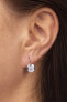 Silver earrings with crystals 436 001 00403 04