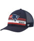 Men's Navy New England Patriots Cumberland Trucker Snapback Hat Синий - фото #2