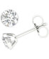 Фото #5 товара Серьги Macy's Diamond Prongless Stud in 14k White Gold