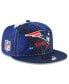 Фото #1 товара Men's Navy New England Patriots 2022 Sideline 9FIFTY Ink Dye Snapback Hat