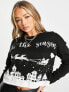 Фото #4 товара Missguided tis the season Christmas jumper in black