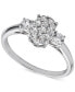 Фото #1 товара Кольцо Macy's Oval Cluster 14k White Gold