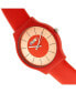 Unisex Trinity Red Leatherette Strap Watch 36mm