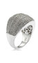 ფოტო #2 პროდუქტის Suzy Levian Sterling Silver Cubic Zirconia Tiered Curved Dome Ring