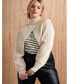 ფოტო #2 პროდუქტის Plus Size Turtleneck Sweater Sleeve Scarf