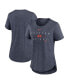 ფოტო #1 პროდუქტის Nike Women's Heather Navy Houston Astros Knockout Team Stack Tri-Blend T-Shirt
