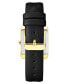 ფოტო #1 პროდუქტის Women's Quartz Square Black Faux Leather Band Watch, 29mm