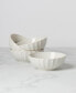 French Perle Scallop Bowls, Set of 4