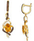 ფოტო #2 პროდუქტის Cinnamon Citrine (2 ct. t.w.) & Diamond (3/4 ct. t.w.) Drop Earrings in 14k Gold