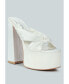Фото #3 товара Women's Strobing Knotted Chunky Platform Heels sandals
